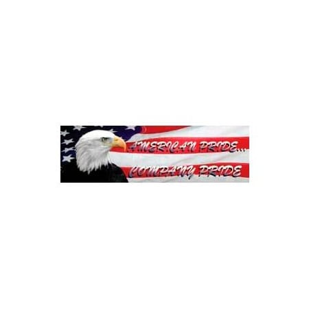 National Marker Co Banner, American Pride Company Pride, 3ft x 10ft BT34